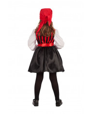 Pirate costume for kid with stretch fabric and taffetas dress