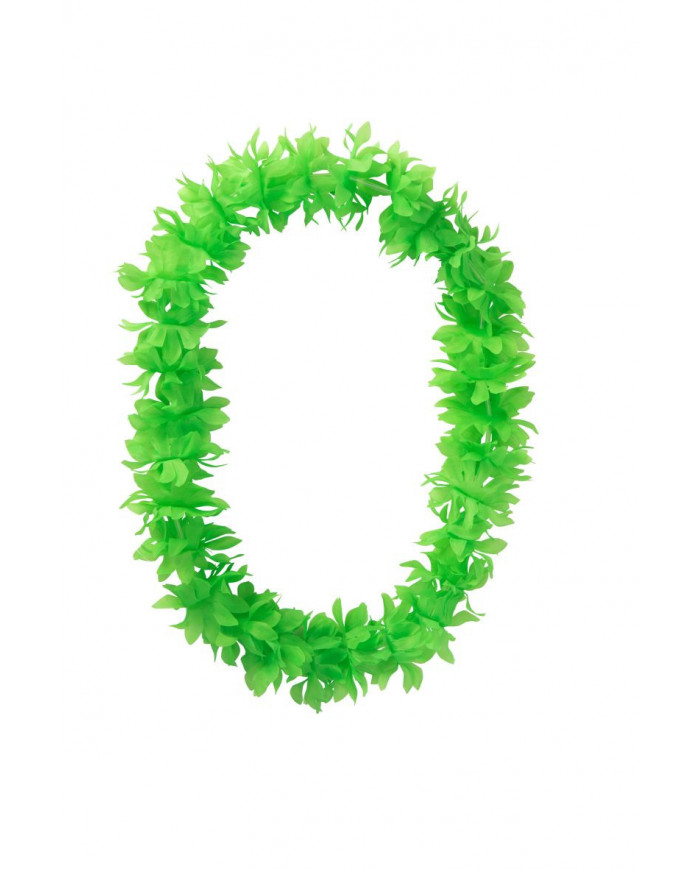 Hawaiian necklace with fluo green flowers, a cheery accessory Hawaiian necklace with fluo green flowers, a cheery accessory