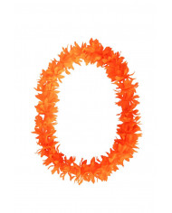 Hawaiian necklace with fluo orange flowers, a cheery accessory Hawaiian necklace with fluo orange flowers, a cheery accessory