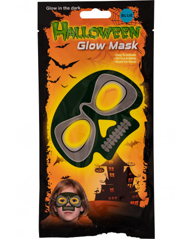 Plastic skeleton mask for children which glows in the dark, for
