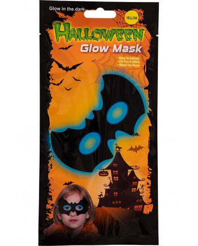 Maschera pipistrello in plastica fluorescente per bambino