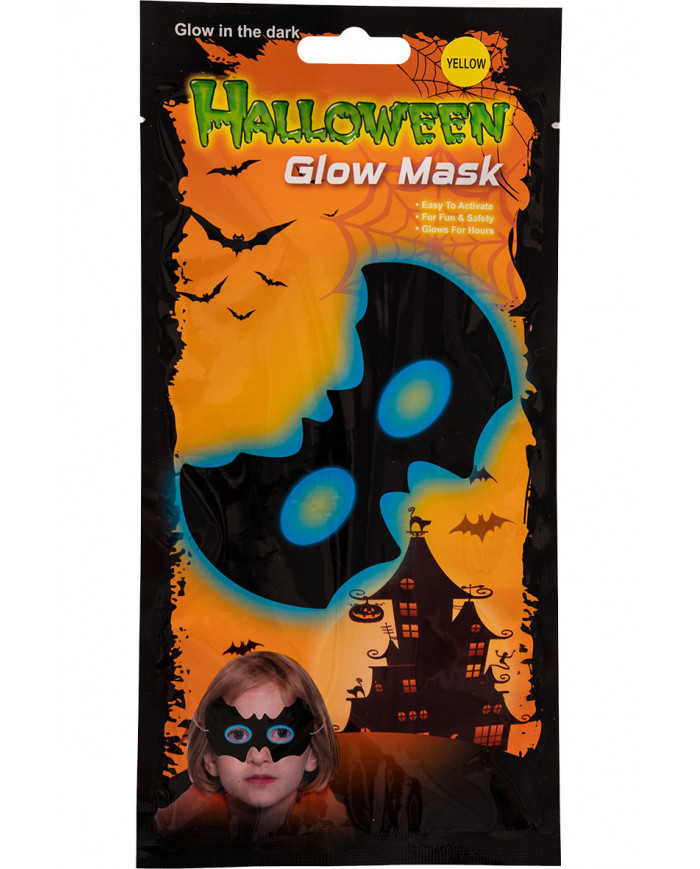 Plastic bat mask for children which glows in the dark, for a