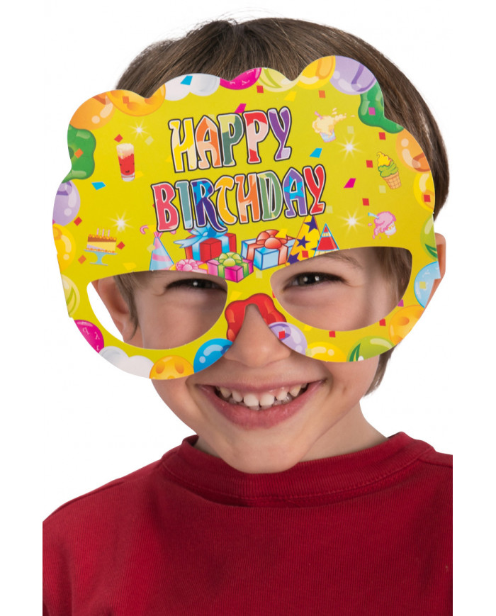 6 HAPPY BIRTHDAY paper masks, a colorful and cheerful gadget to 6 HAPPY BIRTHDAY paper masks, a colorful and cheerful gadget to