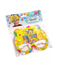 6 HAPPY BIRTHDAY paper masks, a colorful and cheerful gadget to 6 HAPPY BIRTHDAY paper masks, a colorful and cheerful gadget to