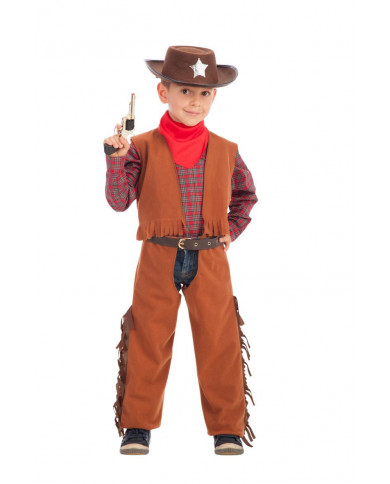 Cow-boy costume for kid with waistcoat and velvet coverpants Cow-boy costume for kid with waistcoat and velvet coverpants