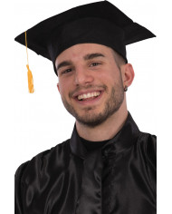 Graduated black hat in fabric, to celebrate in the best way Graduated black hat in fabric, to celebrate in the best way