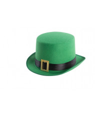 Green felt top hat with buckle, high cm.13, size 6. Green felt top hat with buckle, high cm.13, size 6.