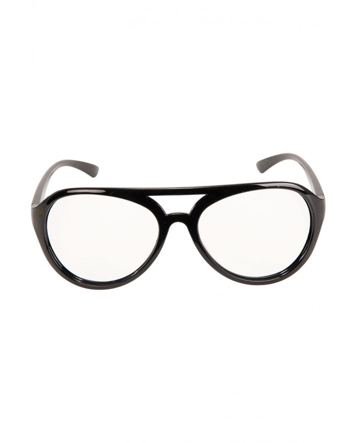 Black plastic glasses without lenses to interpret a professor