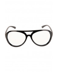 Black plastic glasses without lenses to interpret a professor