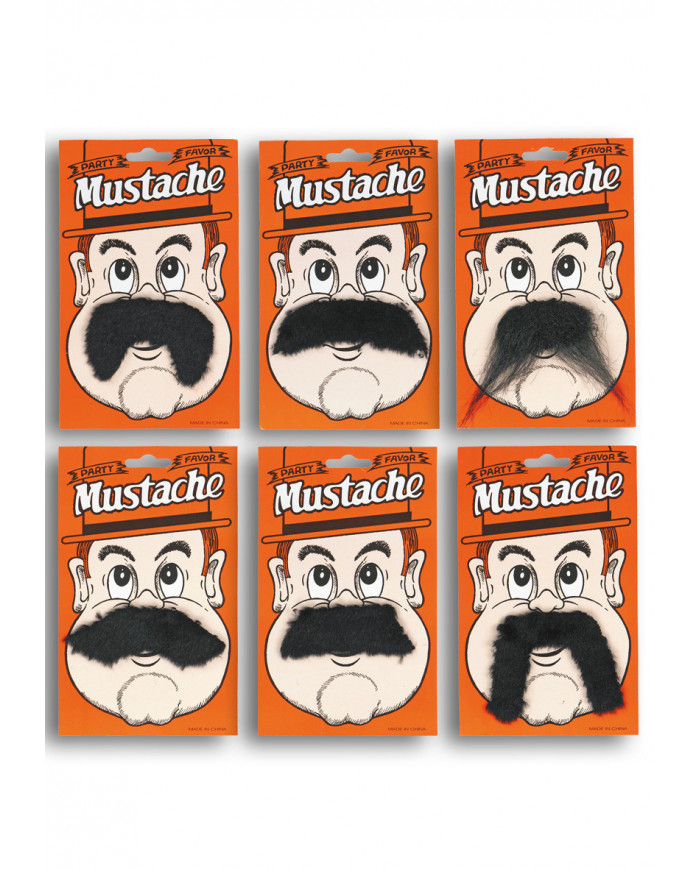 Moustaches W/Card, 6 Ass.Models Moustaches W/Card, 6 Ass.Models