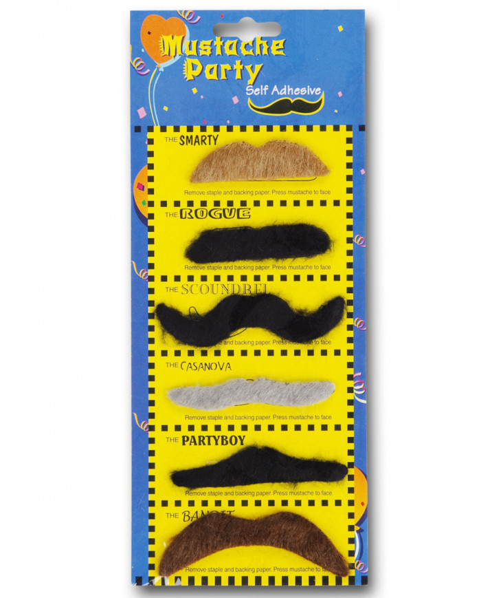 6 Moustaches In Blister 6 Moustaches In Blister