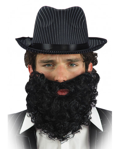 Barbe noire, longueur 18 cm environ dans une pochette avec crochet Barbe noire, longueur 18 cm environ dans une pochette avec crochet