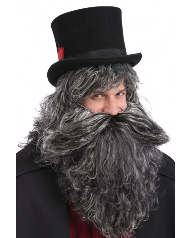 Barba brizzolata lunga cm.40, realizzata in fibre sintetiche. Barba brizzolata lunga cm.40, realizzata in fibre sintetiche.