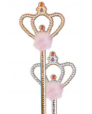 Silver And Gold Sceptre W/Marabout In Pbh Silver And Gold Sceptre W/Marabout In Pbh