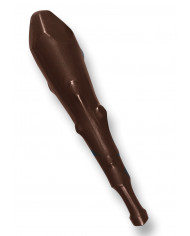 Clava gigante de unos 68 cm de largo con etiqueta colgante/etiqueta