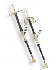 Épée avec fourreau modèles assortis, longueur 65 cm environ dans une