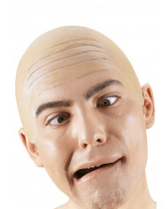 Calotte homme chauve en latex dans une pochette avec crochet