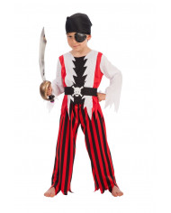Costume da pirata per bambino. Comprende casacca, pantaloni e Costume da pirata per bambino. Comprende casacca, pantaloni e