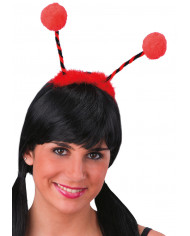 Serre-tête coccinelle orné de plumes avec carte d’en-tête Serre-tête coccinelle orné de plumes avec carte d’en-tête