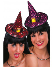 mini cappello da strega alto cm. 15 ca. metalizzato