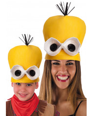 Sombrero hombrecito amarillo de forro polar talla única en bolsa con