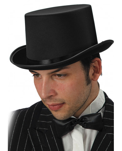 Black Satin And Felt Top Hat Ass.Adult Sizes