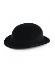 Flocked Bowler Hat