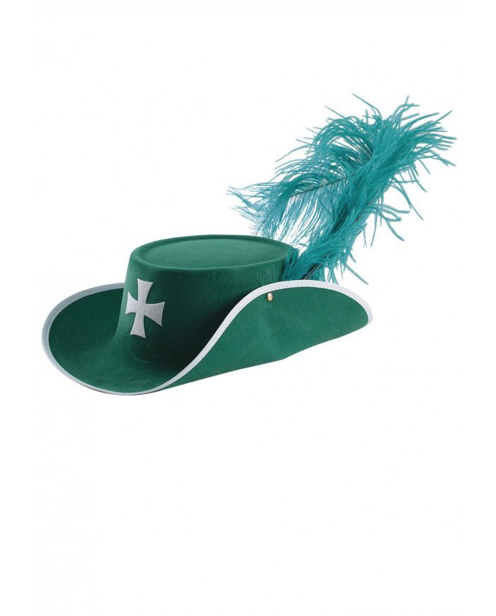 Green Hat W/Ostrich Feather