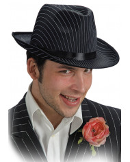 Satin And Felt Al Capone Hat, Ass.Adult Sizes