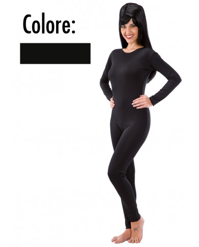 Tuta nera da donna, in lycra, adulto. Adatta per completare Tuta nera da donna, in lycra, adulto. Adatta per completare