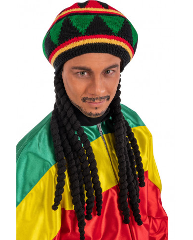 Sombrero rasta con pelo en bolsa Sombrero rasta con pelo en bolsa