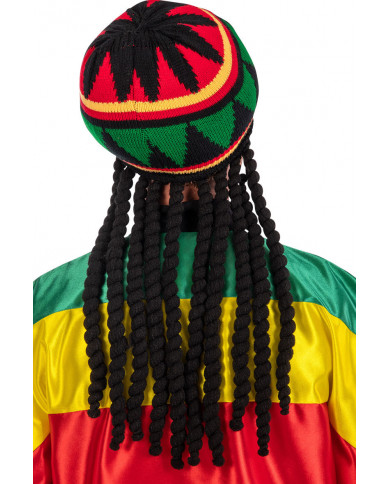 Sombrero rasta con pelo en bolsa Sombrero rasta con pelo en bolsa