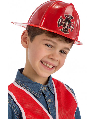 Red plastic helmet in child size to turn into an instant in a Red plastic helmet in child size to turn into an instant in a