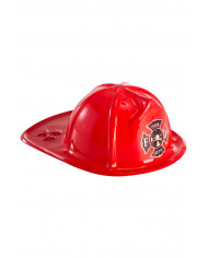 Red plastic helmet in child size to turn into an instant in a