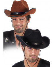 Cowboyhut aus Filz in verschiedenen Farben und Größen (58/60) mit Cowboyhut aus Filz in verschiedenen Farben und Größen (58/60) mit