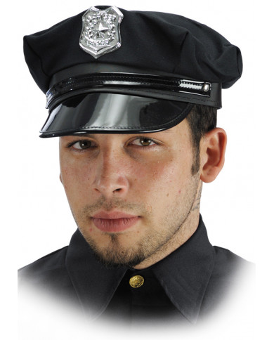 Gorra policía de tela con etiqueta colgante/etiqueta