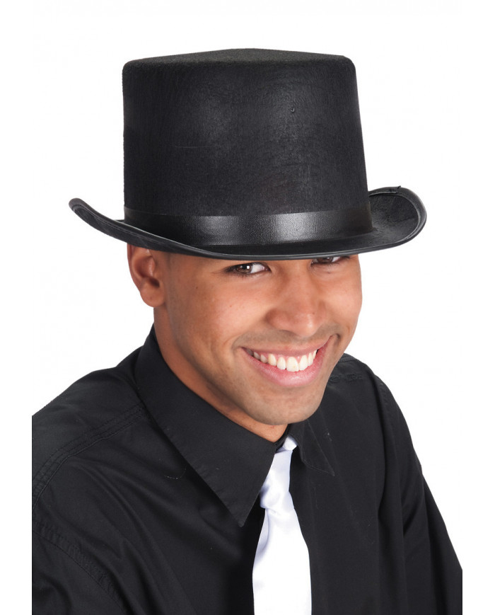 Felt Black Top Hat, H.Cm.14