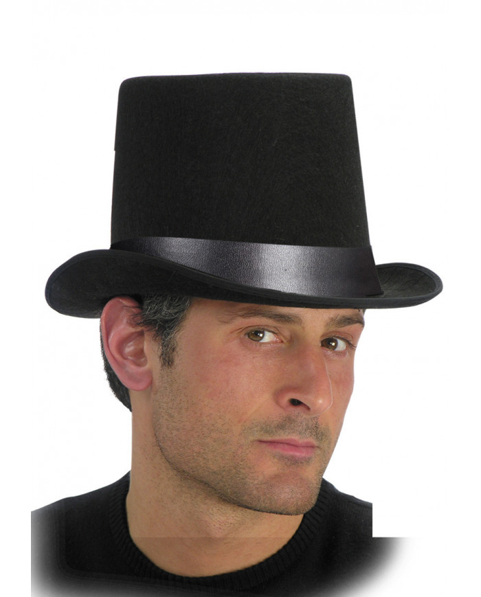 Felt Black Top Hat, H.Cm.16
