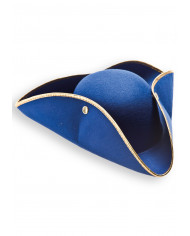 Blue Venice Felt Hat With Gold Border