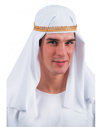 Arabische Kopfbedeckung aus Stoff mit Pappschild/Etikett Arabische Kopfbedeckung aus Stoff mit Pappschild/Etikett