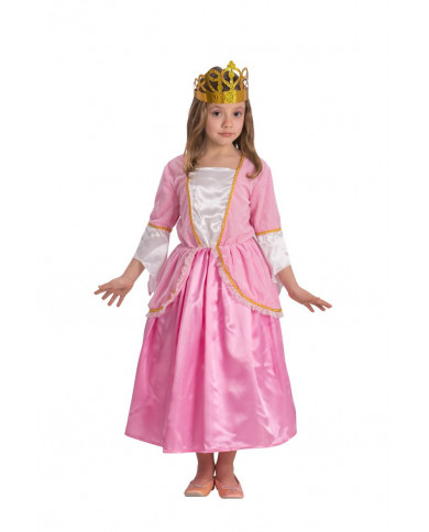 Princess costume for kid with velvet and satin dress.