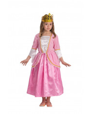 Princess costume for kid with velvet and satin dress.