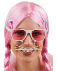 Lunettes lapine avec moustache sur papier cartonné Lunettes lapine avec moustache sur papier cartonné