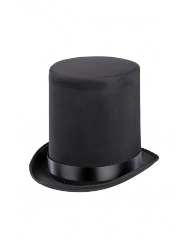 Black satin top hat, high cm.2, size 58. To be just like the