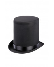 Black satin top hat, high cm.2, size 58. To be just like the