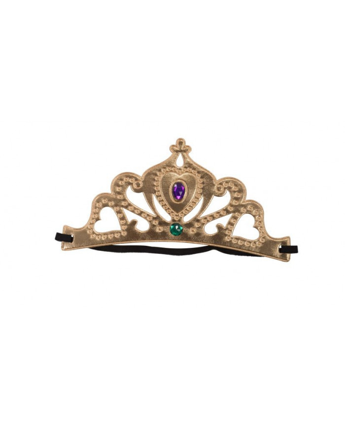 Princess silver crown in fabric that is worn as a band thanks