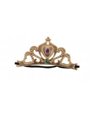 Princess silver crown in fabric that is worn as a band thanks