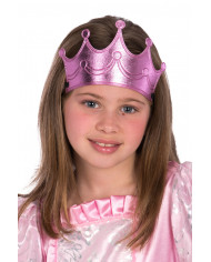 Princess pink crown in fabric that is worn as a band thanks to
