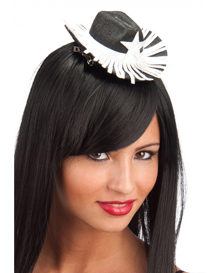 mini cappello da cow-girl in feltro con decorazioni e stella