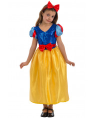 Satin and lurex dress with headband and underskirt for